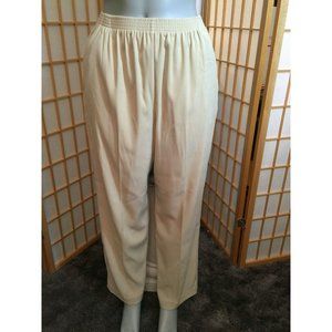 Alfred Dunner Tan Elastic Waist  Dress Pants Womens Size 10